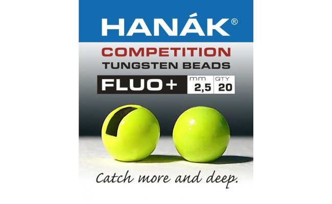 Tungstenov� kuli�ky Han�k Competition UV+ FLUO Chartreuse Tungstenov� kuli�ky Han�k Competition UV+ FLUO Chartreuse 2,0 mm, 20 ks