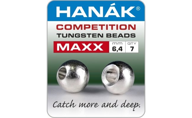 Tungstenov kuliky Hank Competition MAXX Stbrn Tungstenov kuliky Hank Competition MAXX Stbrn 6,4 mm, 7 ks