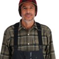 Zateplená čepice Simms Coldweather Cap Red Buffalo Plaid
