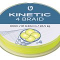 Splétaná šňůra Kinetic 4 Braid 300 m Fluo Yellow