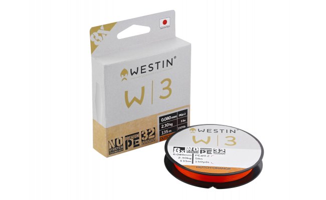 Spltan ra Westin W3 8 Braid 135 m Spltan ra Westin W3 8 Braid 135 m; 0,08 mm; 3,0 kg; oranov