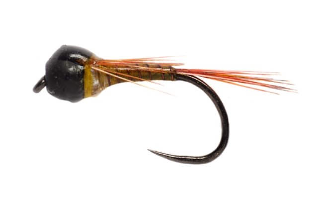 Nymfa Perdigon s ernou hlavikou olivov B/P Nymfa Perdigon s ernou hlavikou olivov B/P, vel. 12