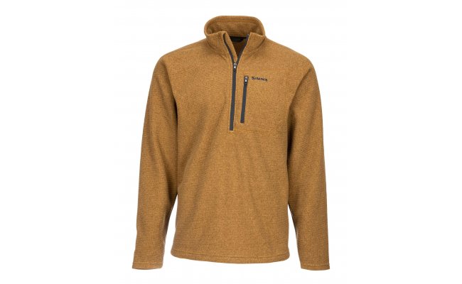 Ryb��sk� mikina Simms Rivershed Quarter Zip Dark Bronze Ryb��sk� mikina Simms Rivershed Quarter Zip Dark Bronze S