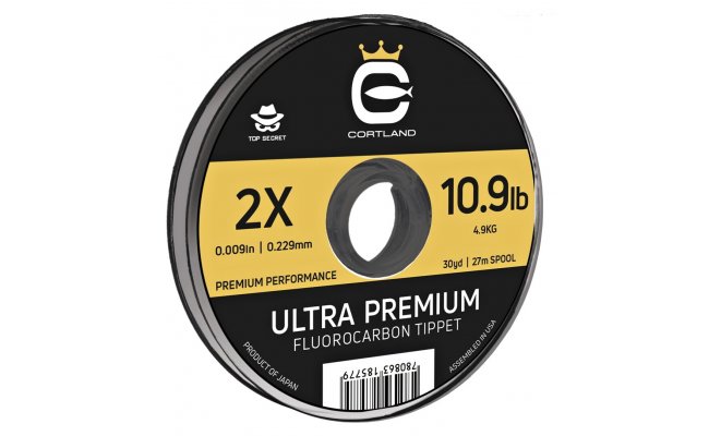 Fluorocarbonov vlasec Cortland Ultra Premium - Top Secret 27 m Fluorocarbonov vlasec Cortland Ultra Premium - Top Secret 27 m - 0,279 mm; 7,2 kg