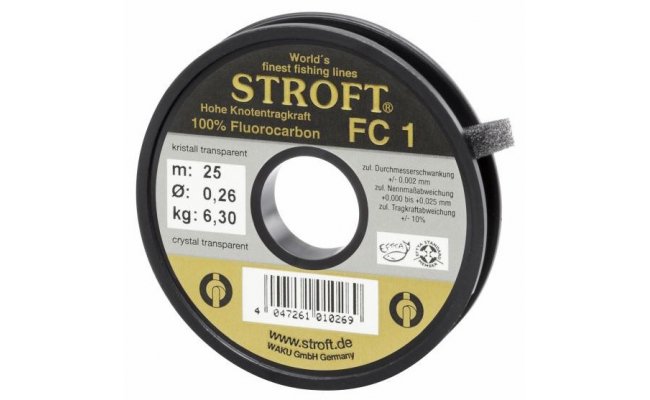 Fluorocarbonov vlasec Stroft FC1 25 m Fluorocarbonov vlasec Stroft FC1 25 m - 0,10 mm