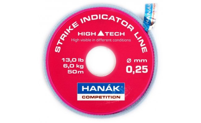 Indiktor zbru Hank Competition Strike Indicator Line 50 m Fluo Pink Indiktor zbru Hank Competition Strike Indicator Line 50 m Fluo Pink, 0,20 mm, 4,0 kg