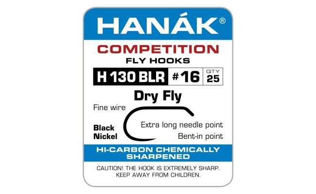 Muškařský háček Hanák Competition suché mušky (H130BLR) Muškařský háček Hanák Competition suché mušky č. 10, 25 ks (H130BLR) 