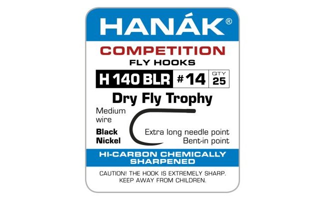 Muškařský háček Hanák Competition suché mušky (H140BLR) Muškařský háček Hanák Competition suché mušky č. 8, 25 ks (H140BLR)