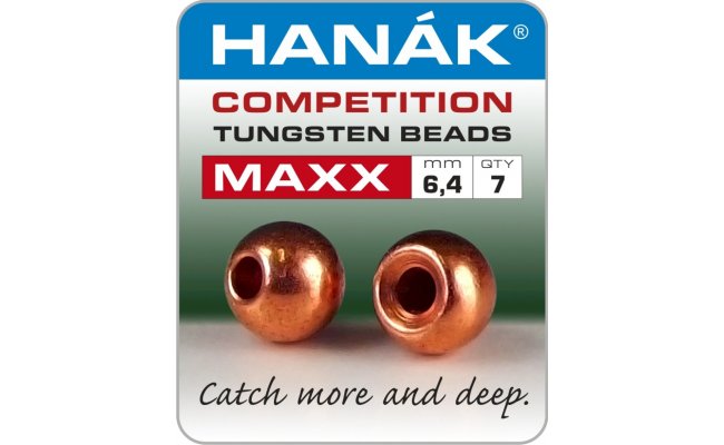 Tungstenov kuliky Hank Competition MAXX Mdn Tungstenov kuliky Hank Competition MAXX Mdn 6,4 mm, 7 ks