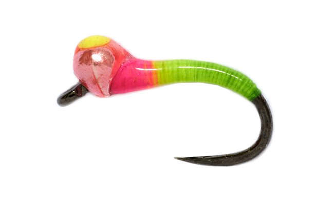 Zat�en� pakom�r se �luto-r��ovou tungstenovou hlavi�kou zeleno-r��ov� B/P Zat�en� pakom�r se �luto-r��ovou tungstenovou hlavi�kou zeleno-r��ov� B/P, vel. 14, 2,5 mm