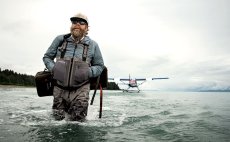 Brod�c� kalhoty Simms G4Z Stockingfoot Slate - V akci