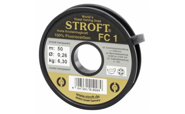 Fluorocarbonov vlasec Stroft FC1 50 m Fluorocarbonov vlasec Stroft FC1 50 m - 0,10 mm