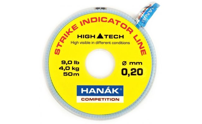 Indiktor zbru Hank Competition Strike Indicator Line 50 m Fluo Yellow Indiktor zbru Hank Competition Strike Indicator Line 50 m Fluo Yellow, 0,20 mm, 4,0 kg
