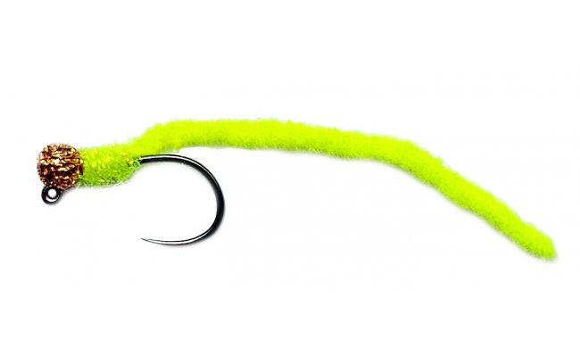 Micro-Chenille Worm Jig s oranovou hlavikou fluo chartreuse Micro-Chenille Worm Jig s oranovou hlavikou fluo chartreuse, vel. 14