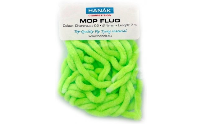 Speciln syntetick enylka Hank Competition MOP Chenille Speciln syntetick enylka Hank Competition MOP Chenille 2 mm, fluo chartreuse