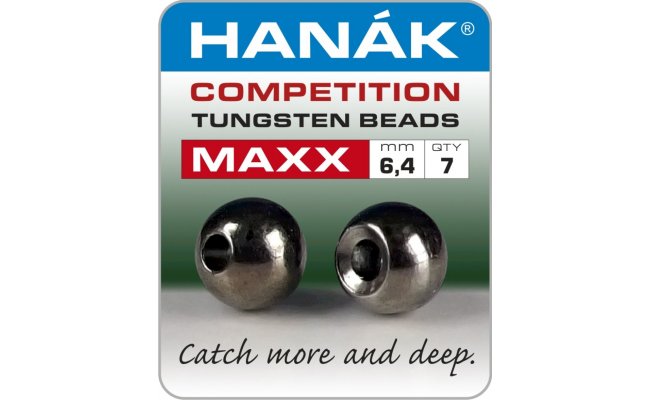 Tungstenov kuliky Hank Competition MAXX ern nikl (bez vezu) Tungstenov kuliky Hank Competition MAXX ern nikl (bez vezu) 6,4 mm, 7 ks