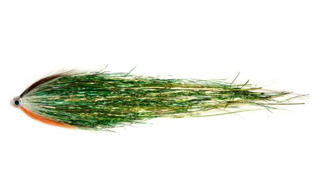 Velk trubicov streamer napodobujc okouna Velk trubicov streamer napodobujc okouna, vel. 35 cm