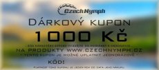 CzechNymph Dárkový kupon tištěný CzechNymph Dárkový kupon tištěný 1000 Kč