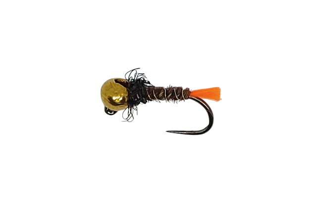Tungstenov� jig Ba�ant� oc�sek se zlatou hlavi�kou a oran�ov�m tagem B/P Tungstenov� jig Ba�ant� oc�sek se zlatou hlavi�kou a oran�ov�m tagem B/P, vel. 14