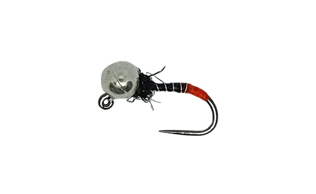Tungstenov� jig Francouzsk� nymfa se st��brnou hlavi�kou a �erven�m tipem B/P Tungstenov� jig Francouzsk� nymfa se st��brnou hlavi�kou a �erven�m tipem B/P, vel. 14