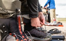 Brodc boty Simms Flyweight Felt Soles Steel Grey - V akci