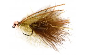 Jig streamer UV hn�do-olivov� s gumov�mi ... Jig streamer UV hn�do-olivov� s gumov�mi no�i�kami B/P, vel. 10