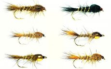 Zkladn sada nymf Zaje ouko Fulling Mill Must Have Hare's Ear Nymphs - Kolekce muek