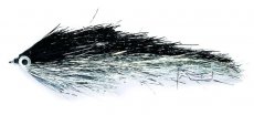 Štikový rybičkový streamer černo-stříbrný