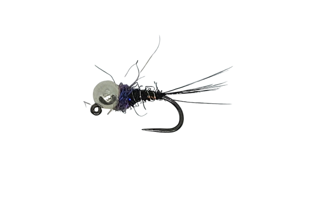 Tungstenov� jig se st��brnou hlavi�kou a fialovou hrud� B/P Tungstenov� jig se st��brnou hlavi�kou a fialovou hrud� B/P, vel. 14