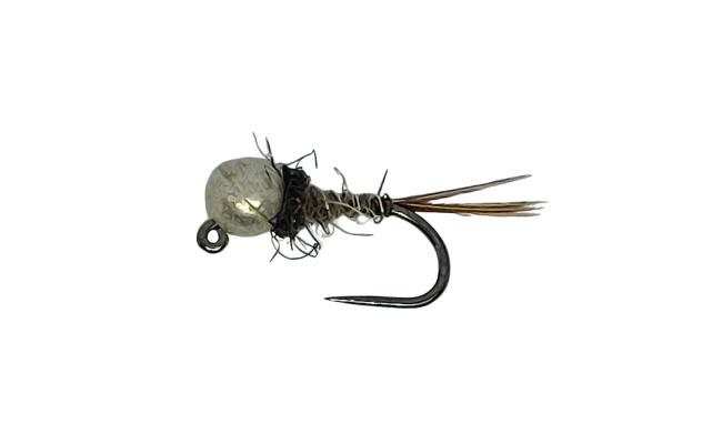 Tungstenov� jig Zaje�� ou�ko se st��brnu hlavi�kou B/P Tungstenov� jig Zaje�� ou�ko se st��brnu hlavi�kou B/P, vel. 14